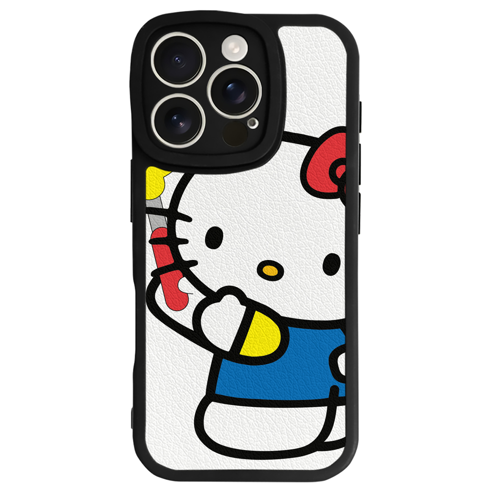 （画像用） Hello Kitty ハローキティ 【iPhone 16シリーズ対応】シリコンスマホケース（レザー調） 材質：シリコン